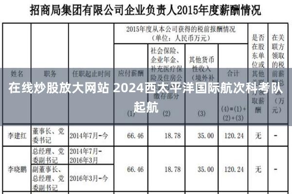 在线炒股放大网站 2024西太平洋国际航次科考队起航