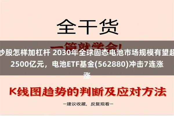 炒股怎样加杠杆 2030年全球固态电池市场规模有望超2500亿元，电池ETF基金(562880)冲击7连涨